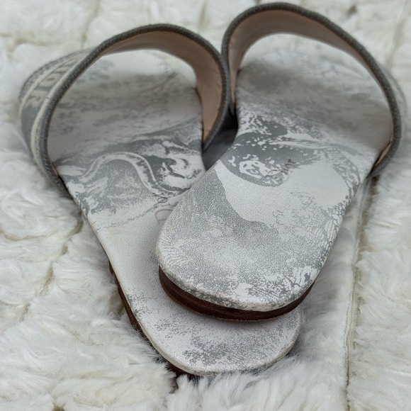 Dior Women's Size 38 Slide Embroidered Cotton - Picture 8 of 11